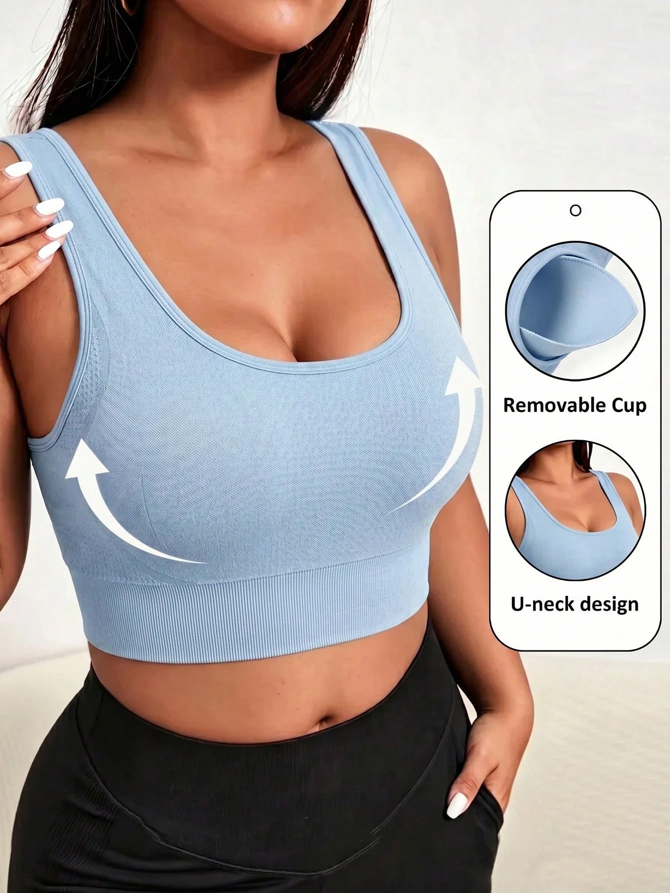 Push Up Bra Padded - Plus Size Naadloze Sportbeha voor Dames,