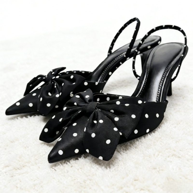Bruine Polka Dot Vlinder Knoop - Slip Dress Satin recensie en prijs